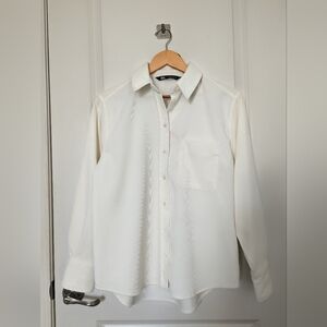 Zara Women's Oversized White Shirt